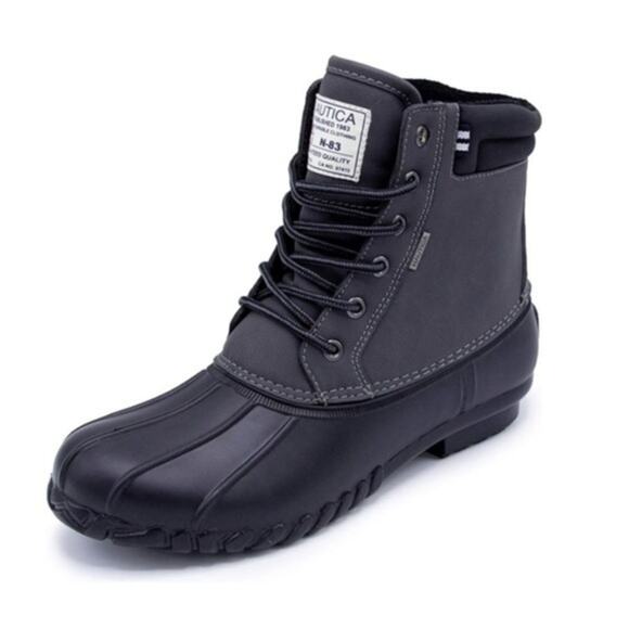 NAUTICA Mens Duck Boots sz 12 Wide Waterproof Insulated Snow NEW #M466 - Picture 4 of 14